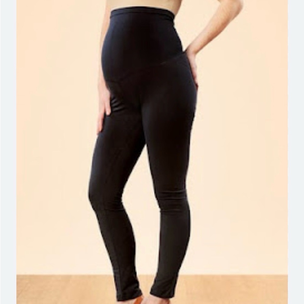 A Pea in the Pod Secret Fit Belly Maternity Leggings, Black, Size S